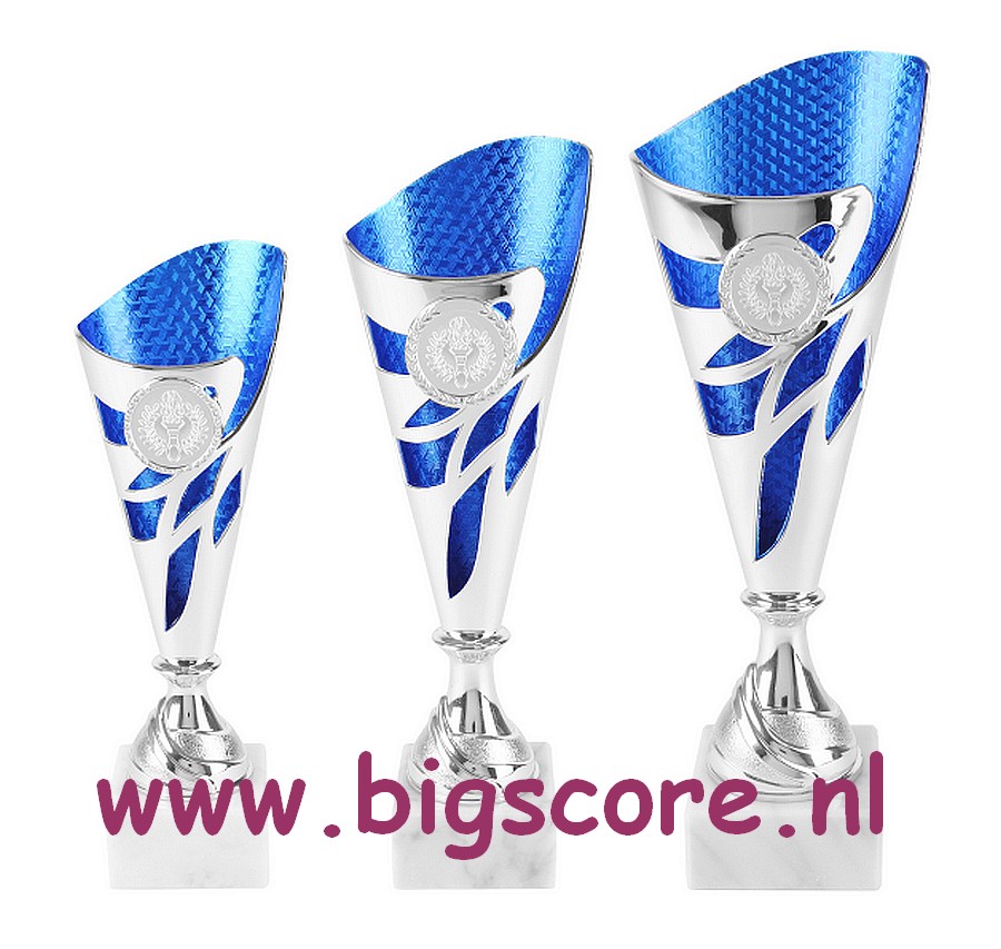 AR1442 Kunststofbeker Blauw-Zilver